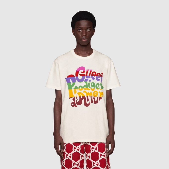 gucci prodige d'amour print t-shirt